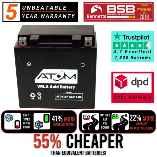 Batteria moto ytx14 atom - batteria,